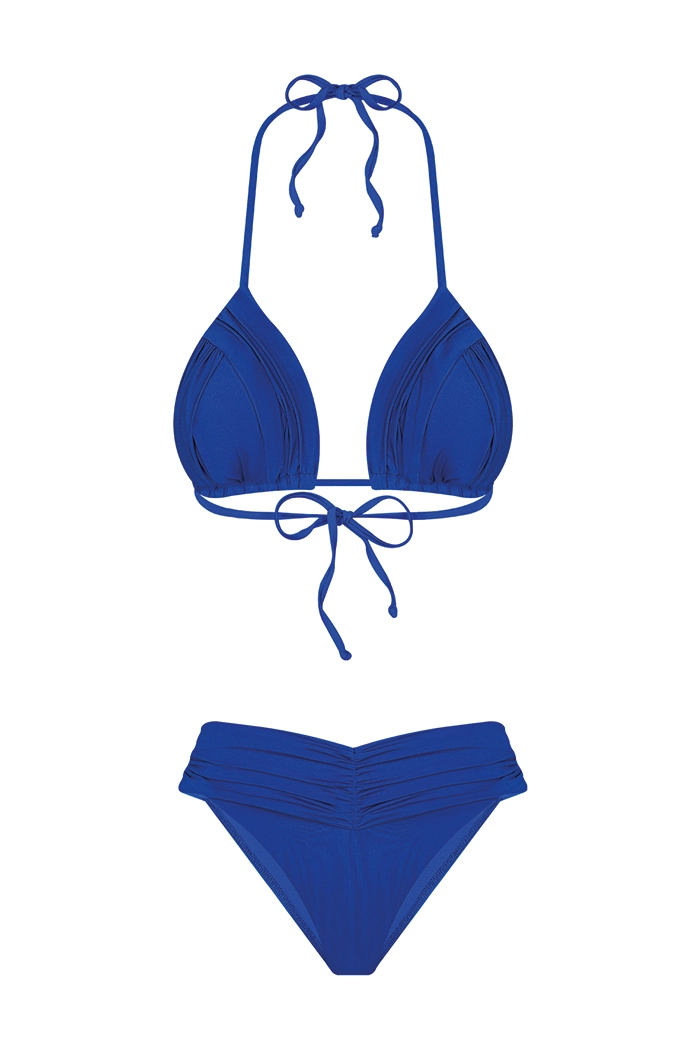 Rory Drapeli Üçgen Lacivert Bikini Takımı