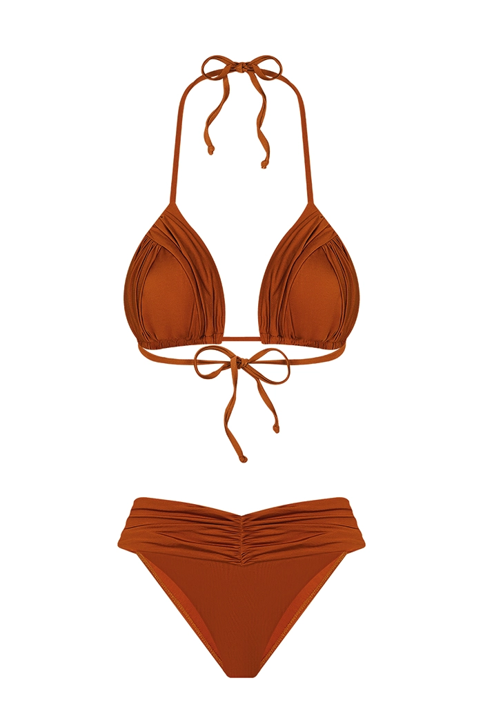 Rory Drapeli Üçgen Tarçın Bikini Takımı