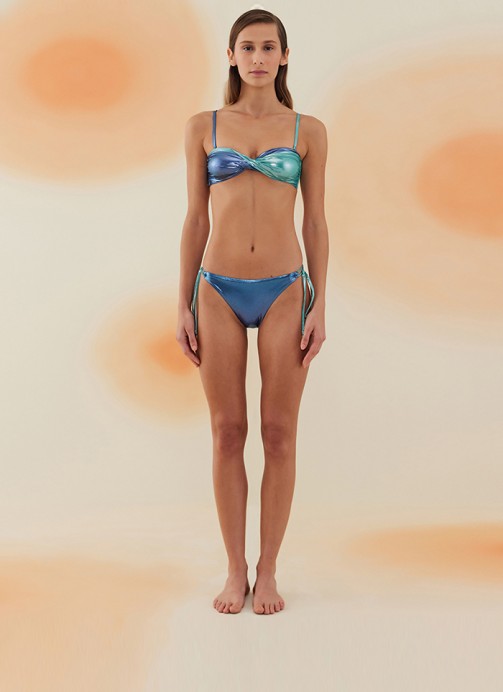 BAJA SHINY AQUA AND ROYAL BLUE ÇİFT RENK DÖNMELİ BİKİNİ TAKIMI