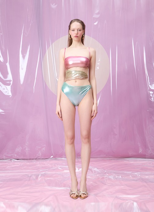 STELLARIS ZEST DEGRADE HALKA AKSESUARLI PENCERELİ STRAPLEZ MAYO