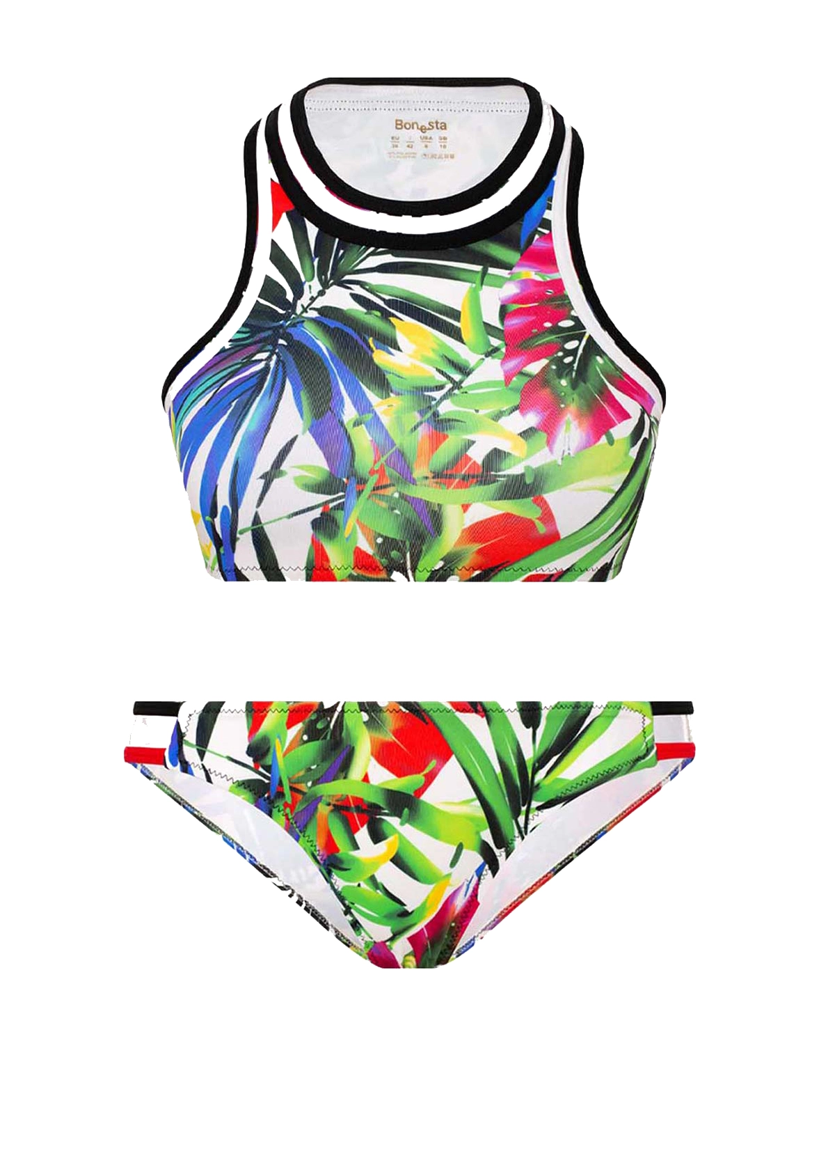 Renkli Yaprak Desenli Atlet Bikini