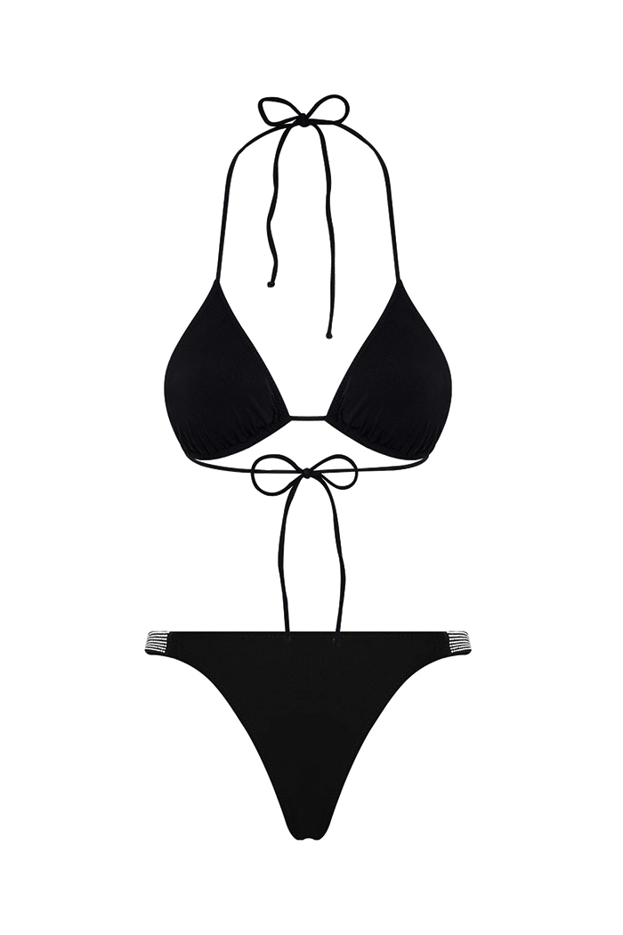 Hannah Love Taş Baskılı Üçgen Bikini Takımı