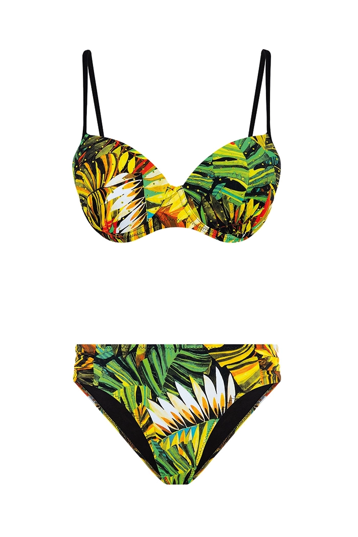 Amelia Dönmeli Kaplı Yaprak Desenli Bikini Takımı