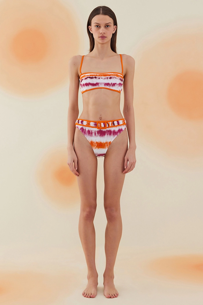 Tortoise Gradient Orange Straplez Kemerli Bikini Takımı