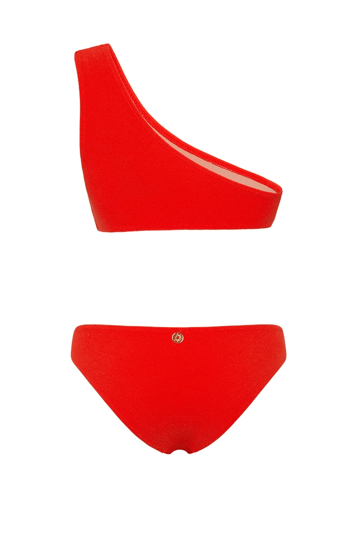 BUSH BURGUNDY TERRY TEK OMUZ BİKİNİ TAKIMI