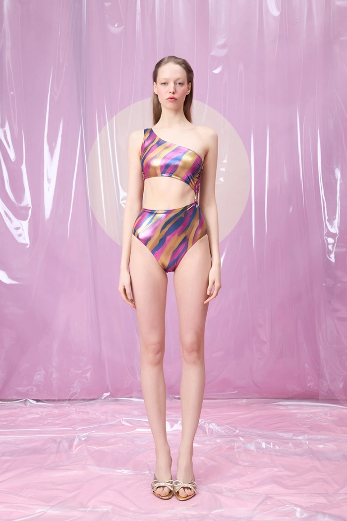 NEBULORA BLUSHROSE HALKA AKSESUARLI TEK OMUZ MAYO