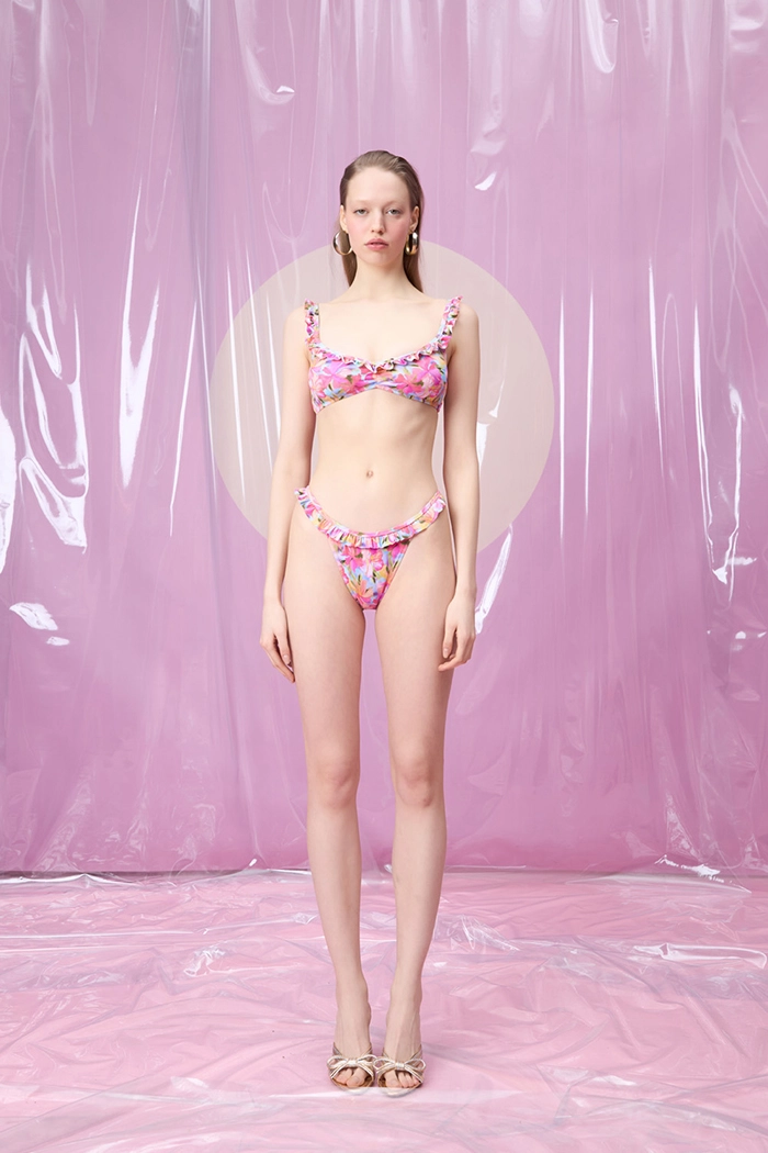 GITANA FUCHSIAE FIRFIR DETAYLI ATLET BİKİNİ TAKIMI