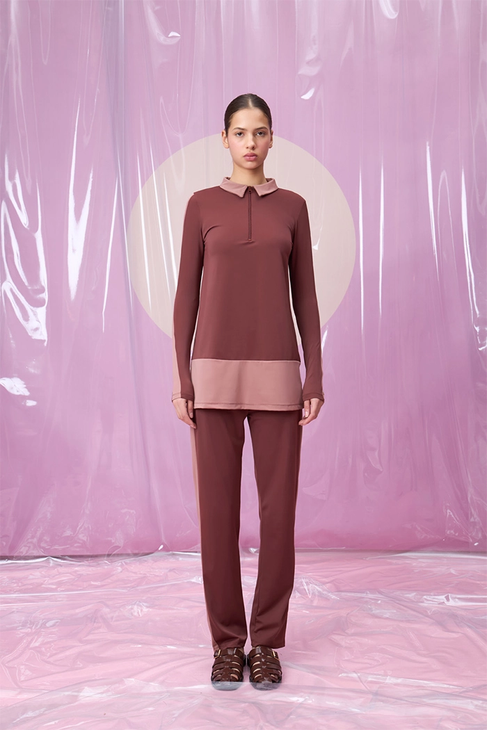 EVITA ROSEWOOD POLO YAKA UZUN TESETTÜR TAKIM MAYO