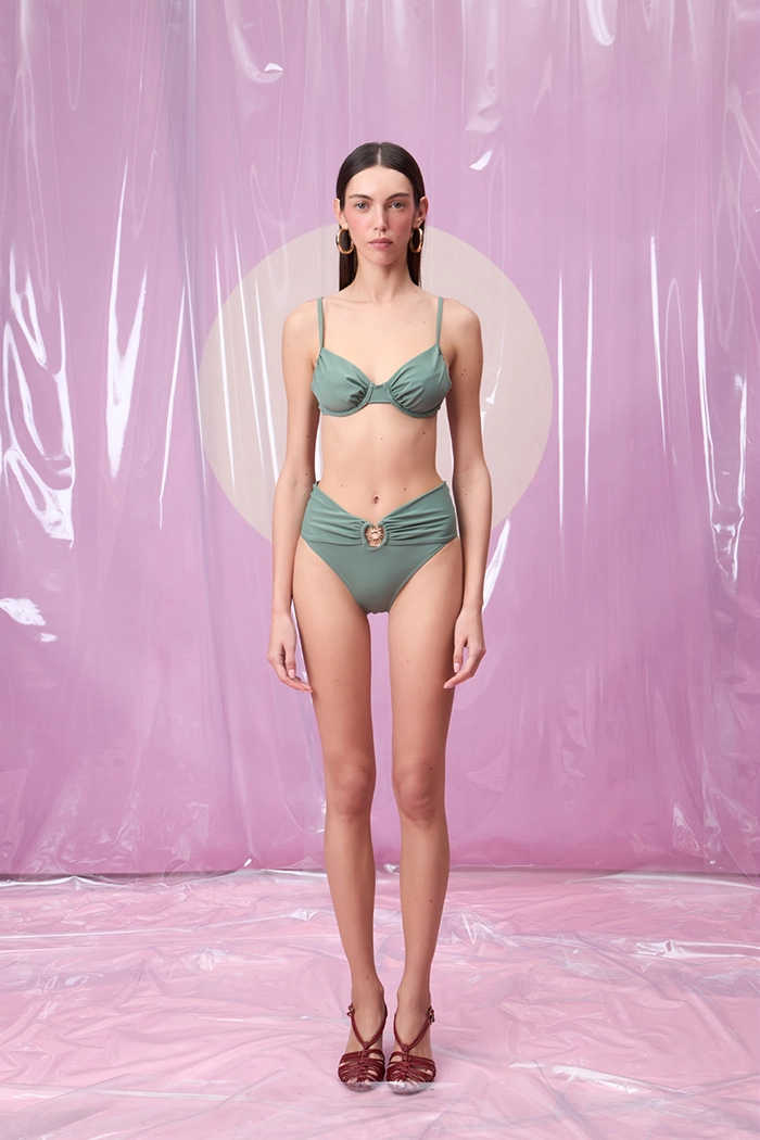 SERENATA SAGE GÜNEŞ AKSESUARLI BALENLİ YÜKSEK BEL BİKİNİ TAKIMI