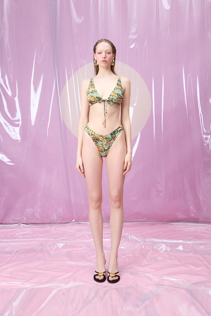 SERKULOSSA BAGCIK DETAYLI UCGEN BIKINI TAKIMI