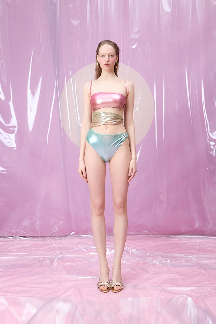 STELLARIS ZEST DEGRADE HALKA AKSESUARLI PENCERELİ STRAPLEZ MAYO