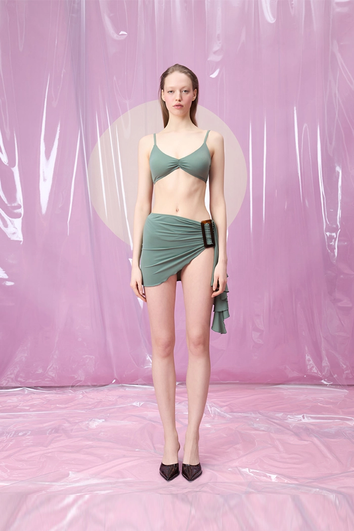 TIDALESSENCE SAGEON DİKDÖRTGEN AKSESUARLI PAREO ETEK